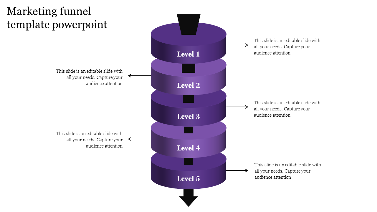 marketing funnel template powerpoint-5-Purple